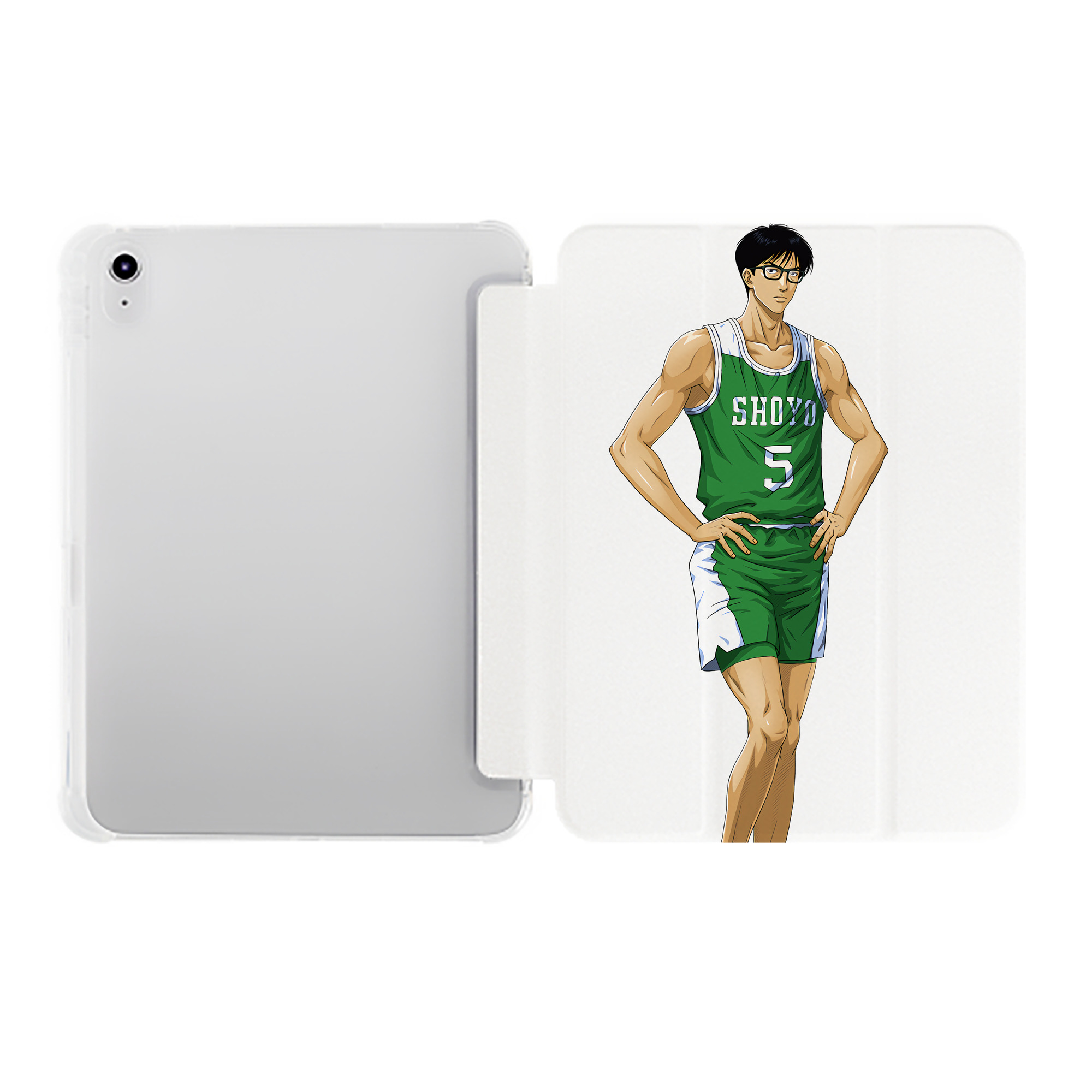 （画像用） SLAM DUNK／スラムダンク IPad ケース ペン収納付き 三つ折りスタンド PUレザー×シリコン 対応機種9.5/10.5/10.9インチ